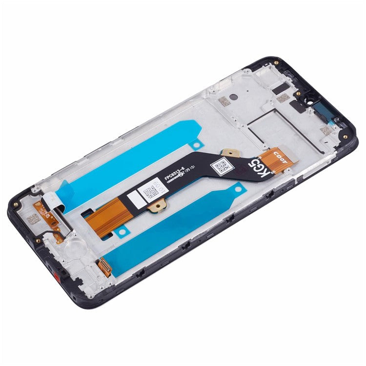 For Infinix Smart 6 X6511B X6511 X6511E Grade C LCD Screen and Digitizer Assembly + Frame Replacement Part (Without Logo)