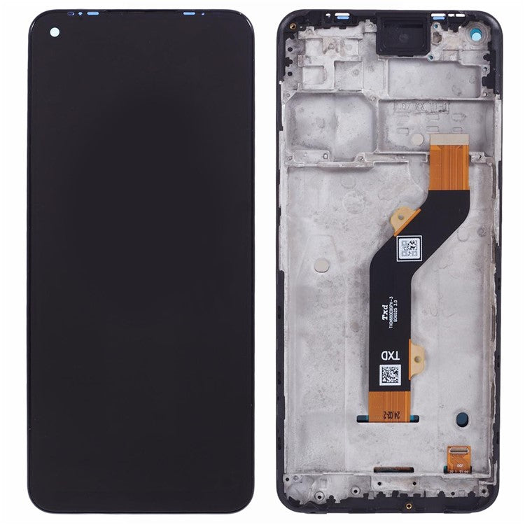 For TECNO Pova 4G LD7 Grade C LCD Screen and Digitizer Assembly + Frame Replacement Part (Without Logo)