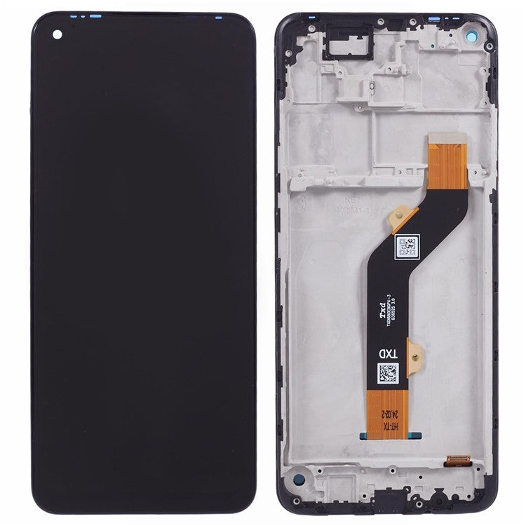 For TECNO Spark 6 KE7 Grade C LCD Screen and Digitizer Assembly + Frame Replacement Part (Without Logo)