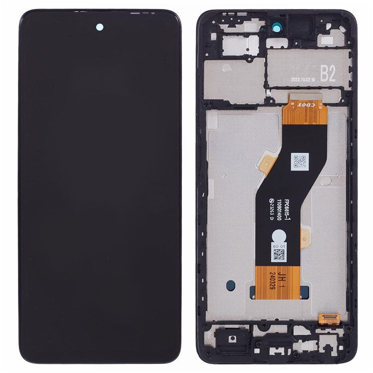 For TECNO Spark Go 2024 4G BG6 Grade C LCD Screen and Digitizer Assembly + Frame Replacement Part (Without Logo)