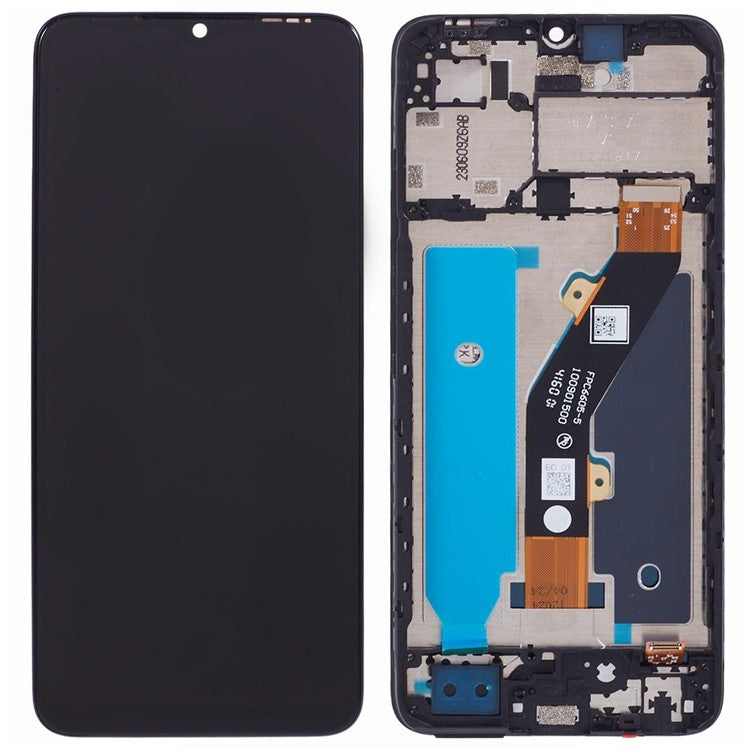 For TECNO Spark Go 2023 4G BF7 Grade C LCD Screen and Digitizer Assembly + Frame Replacement Part (Without Logo)