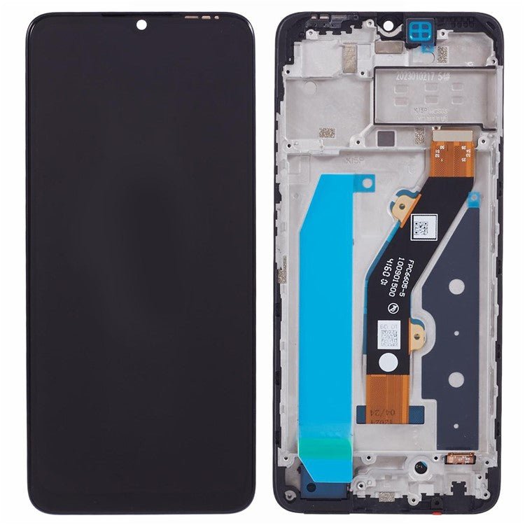 For TECNO Spark 10 4G KI5 Grade C LCD Screen and Digitizer Assembly + Frame Replacement Part (Without Logo)