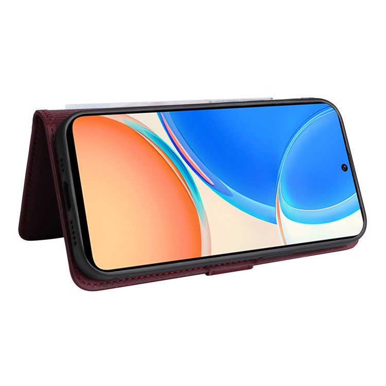 BETOPNICE 005 For Honor X8 4G / X30i / Play6T Pro Leather Case Wallet Detachable Magnetic Phone Cover - Wine Red
