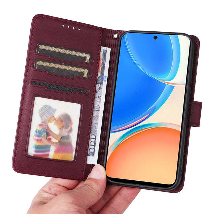 BETOPNICE 005 For Honor X8 4G / X30i / Play6T Pro Leather Case Wallet Detachable Magnetic Phone Cover - Wine Red