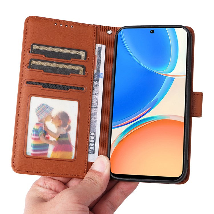 BETOPNICE 005 For Honor X8 4G / X30i / Play6T Pro Leather Case Wallet Detachable Magnetic Phone Cover - Brown