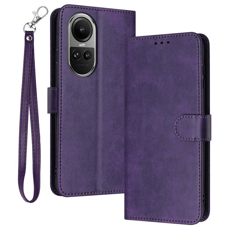 PU Leather Phone Cases for Oppo Reno10 5G (Global) / Reno10 Pro 5G (Global) Wholesale Wallet Mobile Phone Stand Cover - Purple