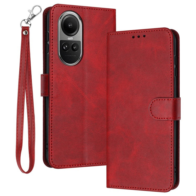 PU Leather Phone Cases for Oppo Reno10 5G (Global) / Reno10 Pro 5G (Global) Wholesale Wallet Mobile Phone Stand Cover - Red