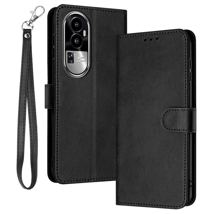 Leather Phone Cases for Oppo Reno10 Pro+ 5G Wholesale Wallet Mobile Phone Stand Cover - Black