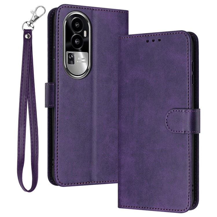 Leather Phone Cases for Oppo Reno10 Pro+ 5G Wholesale Wallet Mobile Phone Stand Cover - Purple