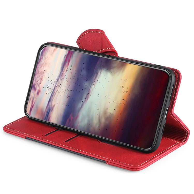 For Huawei Pura 70 Ultra Case Leather Stand Phone Cover Skin Touch Feeling Phone Shell - Red