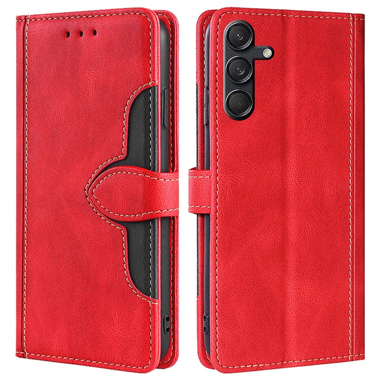 For Samsung Galaxy M55 5G / C55 5G / F55 5G Wallet Case Leather Phone Cover Mobile Accessories Wholesale Supplier - Red