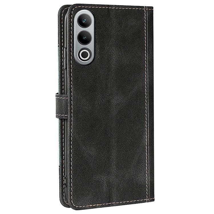 For OnePlus Nord CE4 5G Case Stand PU Leather Skin Touch Feeling Phone Cover - Black