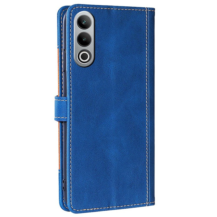 For OnePlus Nord CE4 5G Case Stand PU Leather Skin Touch Feeling Phone Cover - Blue