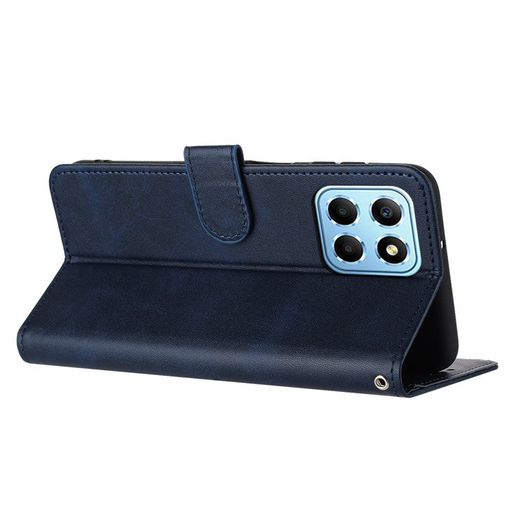 Leather Phone Cases for Honor X8 5G / Play6C 4G / X6 4G / X6s 4G / 70 Lite 5G Wholesale Calf Texture Cover - Sapphire