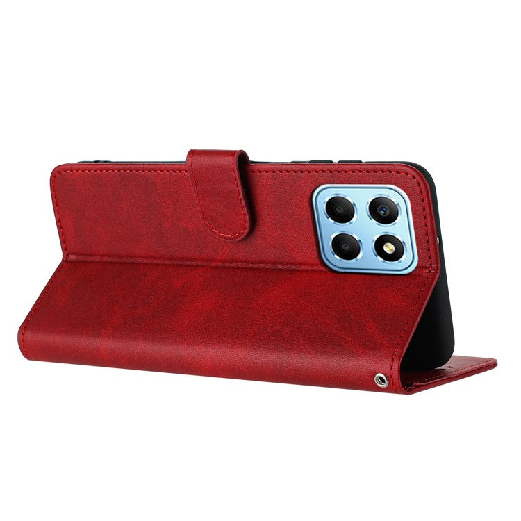 Leather Phone Cases for Honor X8 5G / Play6C 4G / X6 4G / X6s 4G / 70 Lite 5G Wholesale Calf Texture Cover - Red