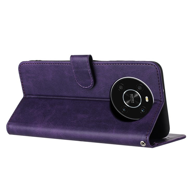 For Honor X9 4G / X9 5G / X30 5G / Magic 4 Lite 5G / X40 GT 5G Wholesale Wallet Calf Texture Cell Phone Cover - Purple