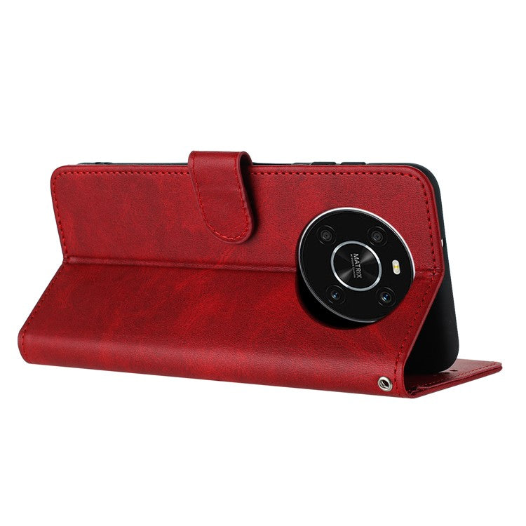 For Honor X9 4G / X9 5G / X30 5G / Magic 4 Lite 5G / X40 GT 5G Wholesale Wallet Calf Texture Cell Phone Cover - Red