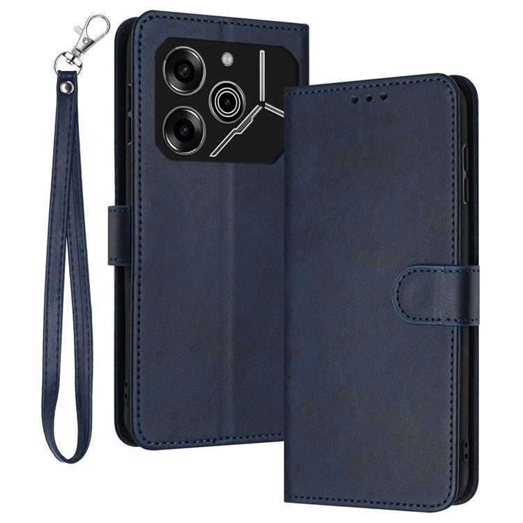 For TECNO Pova 6 Pro 5G LI9 Business Phone Case Leather Wallet Drop Protection Cover - Sapphire