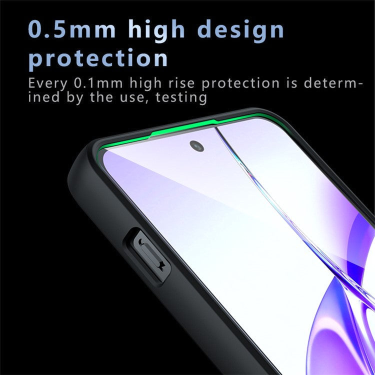 For OnePlus Ace 3V 5G Cell Phone Cases TPU+PC Matte Non-Slip Cover - Transparent Black
