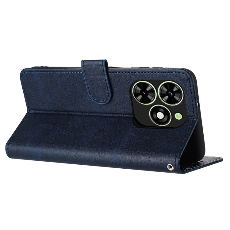 For TECNO Pop 8 / Spark Go 2024 4G / Infinix Smart 8 4G / Hot 40i / Spark 20C / itel P55 / Infinix Smart 8 Pro 4G Leather Phone Case - Sapphire