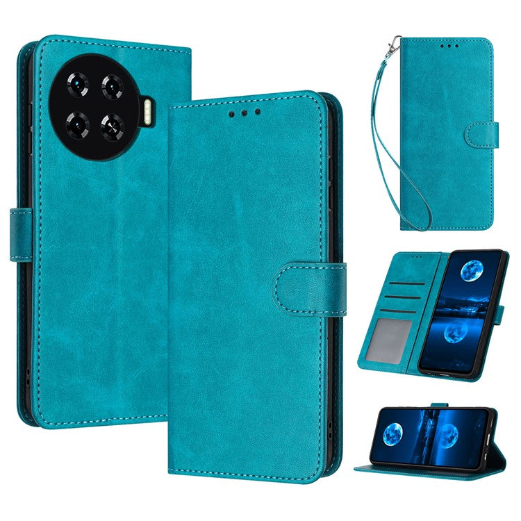 For TECNO Spark 20 Pro+ Phone Case Leather+TPU Stand Cover Wholesale Cell Phone Accessories - Green