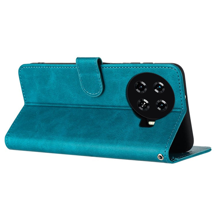 For TECNO Spark 20 Pro+ Phone Case Leather+TPU Stand Cover Wholesale Cell Phone Accessories - Green