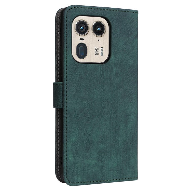 For Motorola Edge 50 Ultra 5G / Moto X50 Ultra 5G Phone Case Wallet PU Leather Flip Cover with RFID Blocking - Green
