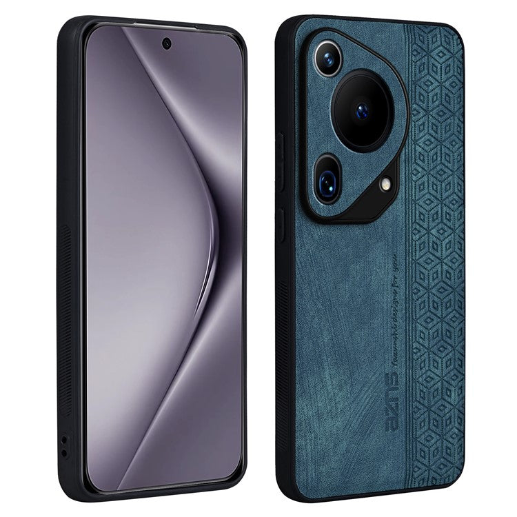 AZNS For Huawei Pura 70 Ultra Case PU Leather+TPU Imprinted Pattern Anti-slip Grip Phone Cover - Green