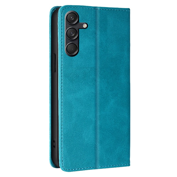 For Samsung Galaxy M55 5G / C55 5G / F55 5G Case Magnetic Closing PU Leather Wallet Stand Phone Cover - Baby Blue