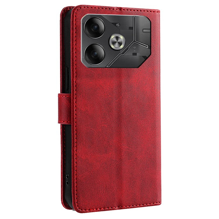 For TECNO Pova 6 5G Case Wallet Leather Phone Cover Mobile Accessories Wholesale - Red