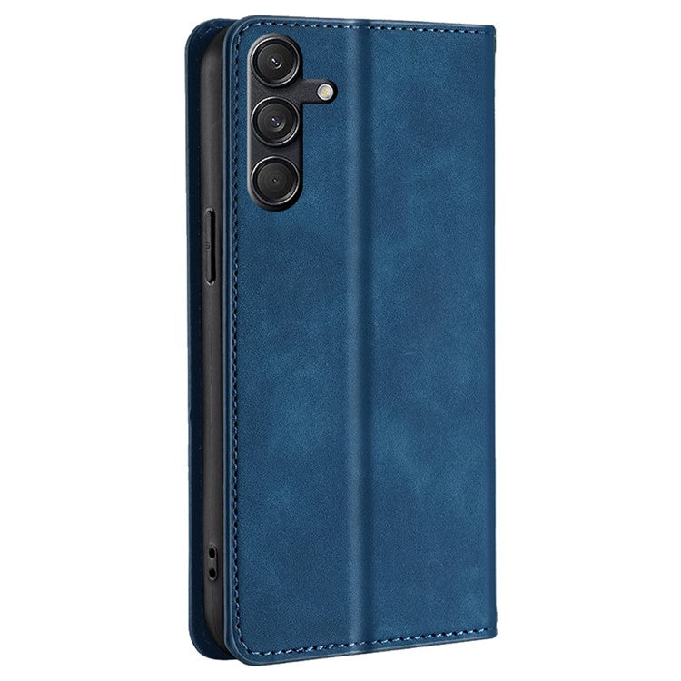 For Samsung Galaxy M55 5G / C55 5G / F55 5G Card Slot Phone Case Skin-Touch Feeling PU Leather Cover - Blue