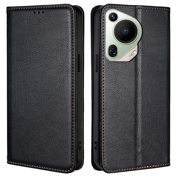 For Huawei Pura 70 Ultra Case Leather Phone Cover Mobile Accessories Wholesale Supplier - Black