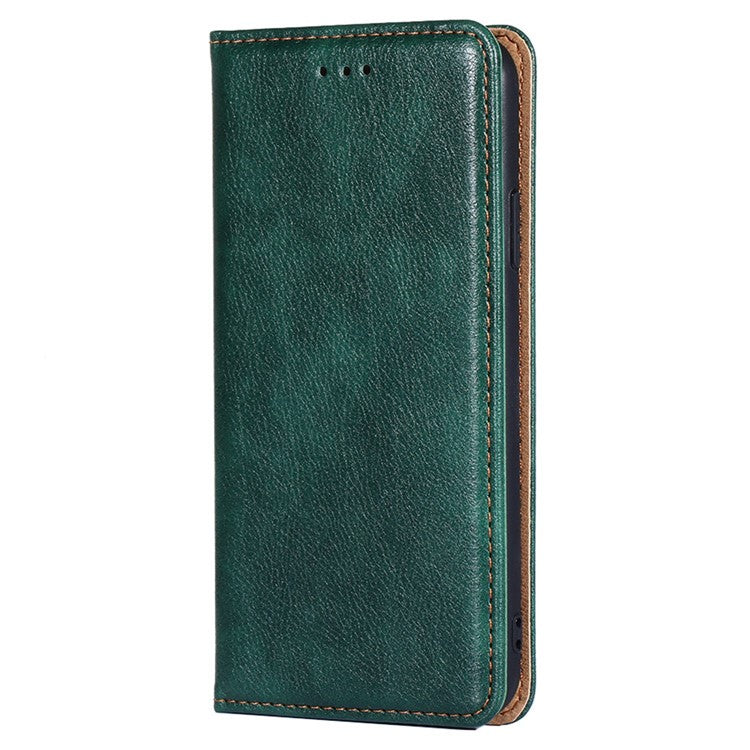 For Samsung Galaxy M55 5G / C55 5G / F55 5G Wallet Case Magnetic Auto-Absorbed Leather Phone Cover - Green