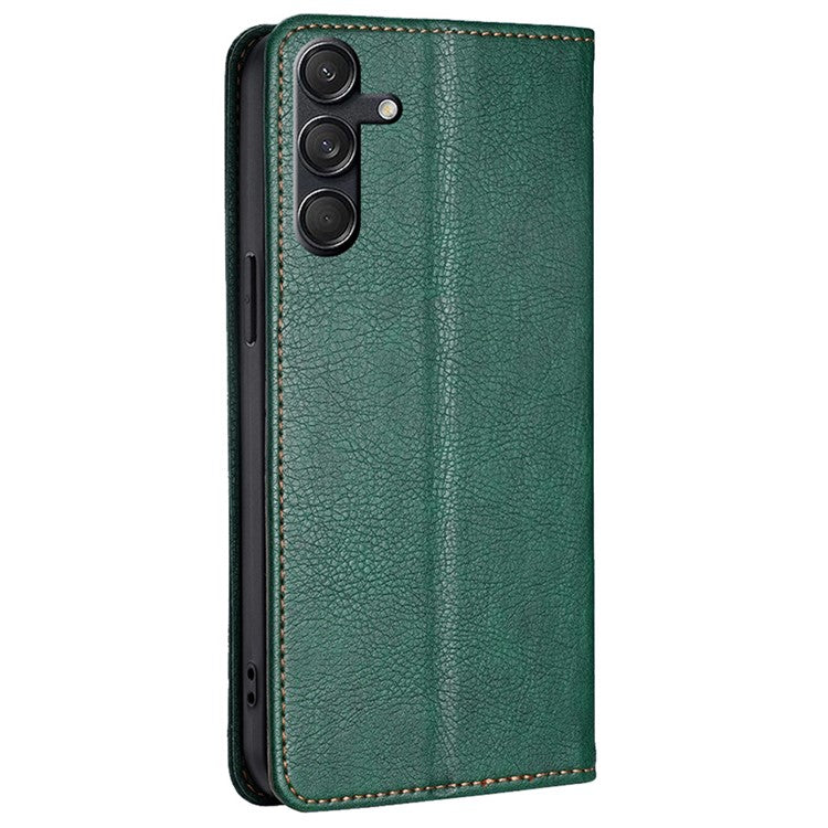 For Samsung Galaxy M55 5G / C55 5G / F55 5G Wallet Case Magnetic Auto-Absorbed Leather Phone Cover - Green