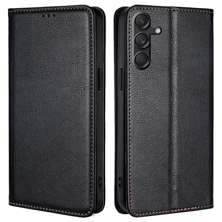 For Samsung Galaxy M55 5G / C55 5G / F55 5G Wallet Case Magnetic Auto-Absorbed Leather Phone Cover - Black