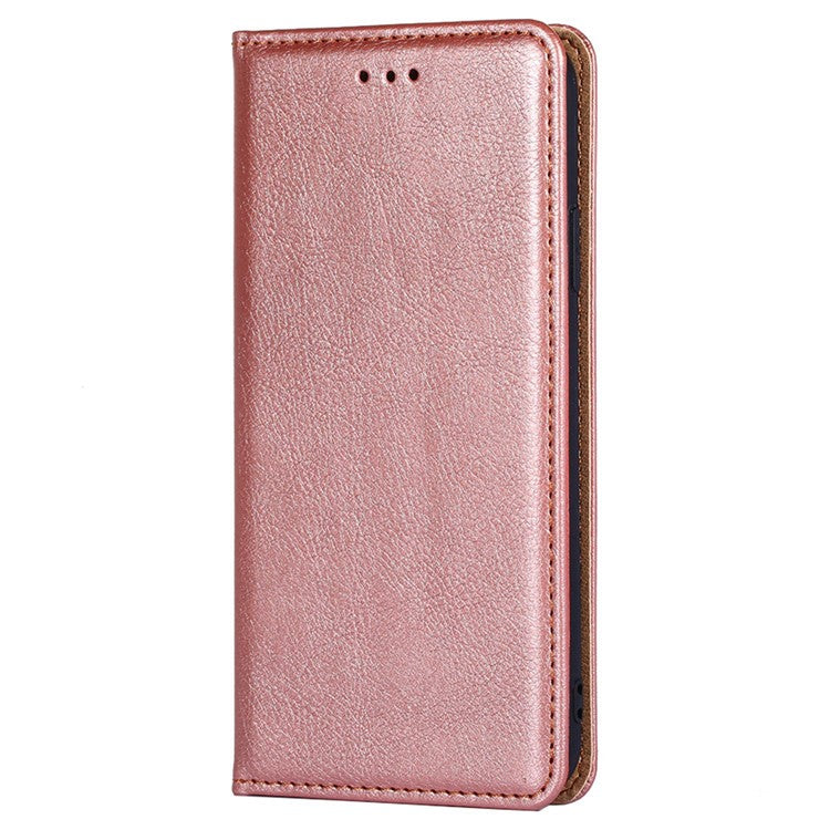 For Samsung Galaxy M55 5G / C55 5G / F55 5G Wallet Case Magnetic Auto-Absorbed Leather Phone Cover - Rose Gold