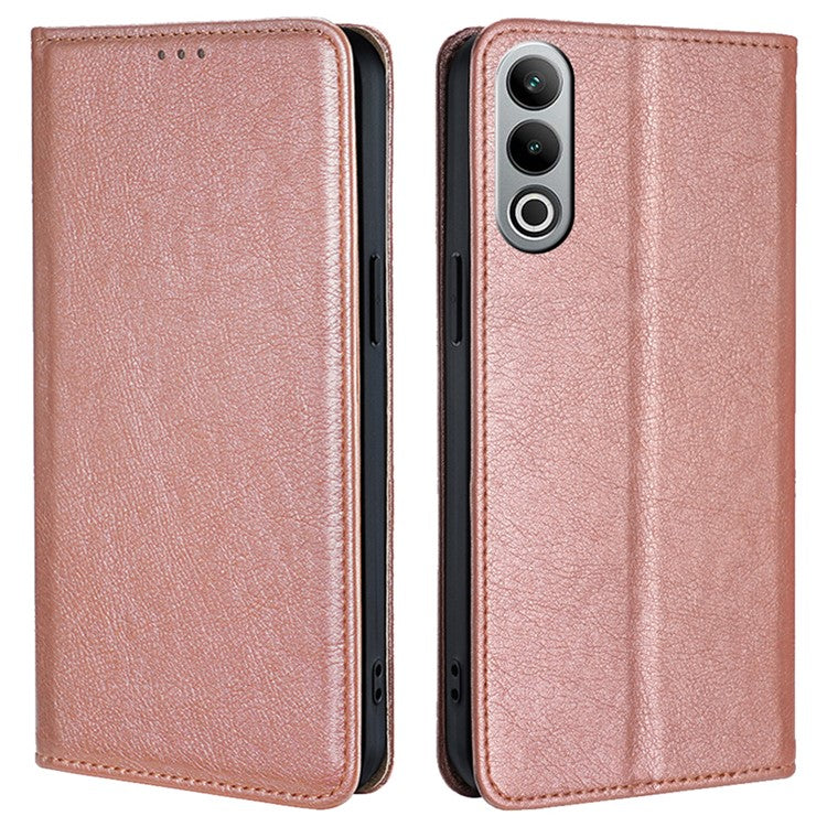 For OnePlus Nord CE4 5G Phone Case Leather Wallet Cover Mobile Accessories Wholesale - Rose Gold