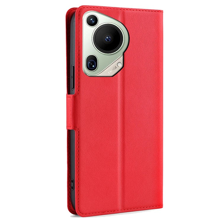 For Huawei Pura 70 Ultra Cover Ultra Thin Leather Card Slots Magnetic Phone Case - Red