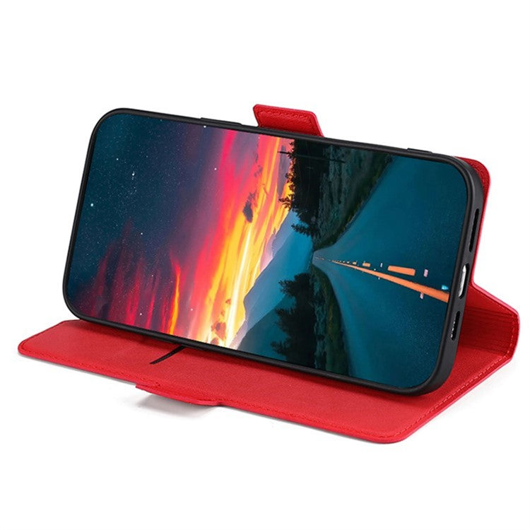 For Samsung Galaxy M55 5G / C55 5G / F55 5G Leather Phone Cover with Card Slots Mobile Accessories Wholesale - Red