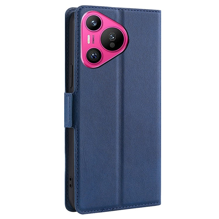 For Huawei Pura 70 Case with Card Slots Leather Phone Cover Wholesale - Blue
