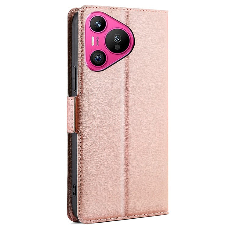 For Huawei Pura 70 Case with Card Slots Leather Phone Cover Wholesale - Rose Gold