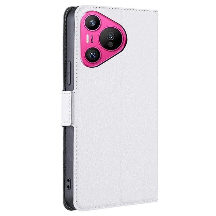 For Huawei Pura 70 Case with Card Slots Leather Phone Cover Wholesale - White