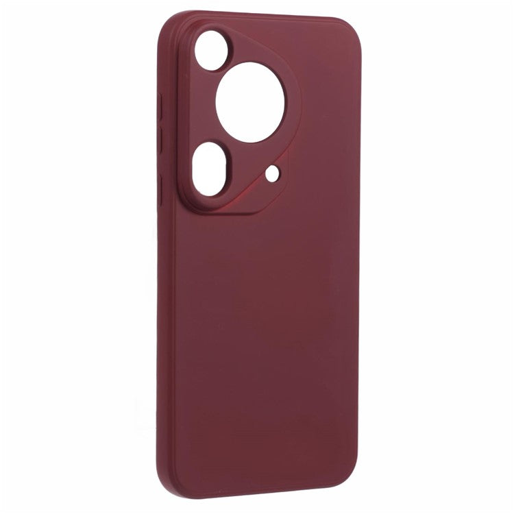 For Huawei Pura 70 Ultra Case Anti-Scratch Fiber Lining TPU Phone Cover - Wine Red