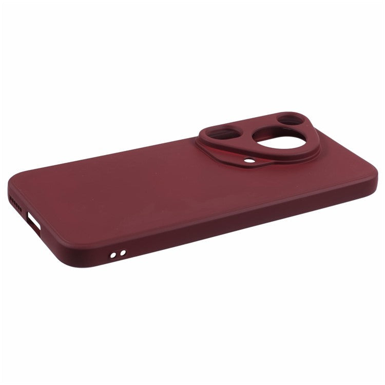 For Huawei Pura 70 Ultra Case Anti-Scratch Fiber Lining TPU Phone Cover - Wine Red