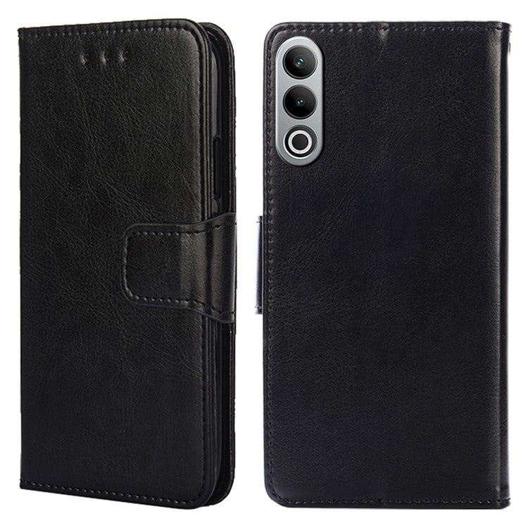 For OnePlus Nord CE4 5G Case Leather Wallet Stand Cover Phone Accessories Distributors - Black