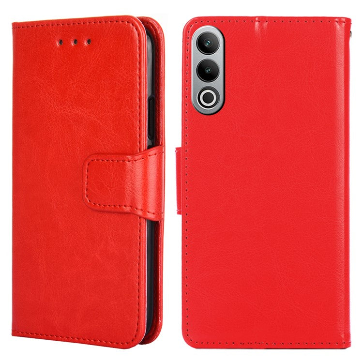 For OnePlus Nord CE4 5G Case Leather Wallet Stand Cover Phone Accessories Distributors - Red