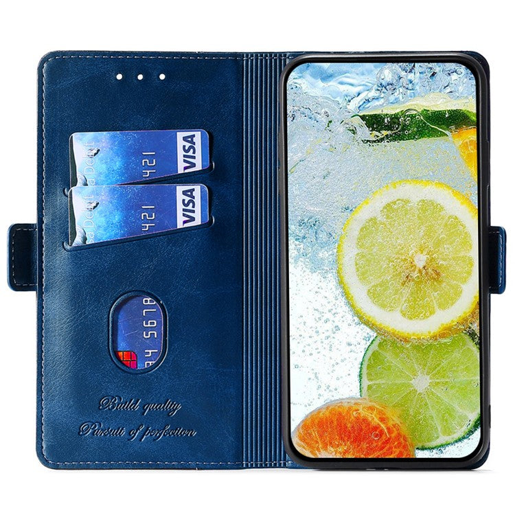 For OnePlus Nord CE4 5G Wholesale Phone Cases Color Splicing Leather Wallet Cover - Blue+Grey