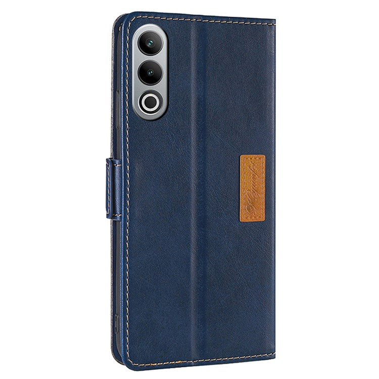 For OnePlus Nord CE4 5G Wholesale Phone Cases Color Splicing Leather Wallet Cover - Blue+Grey