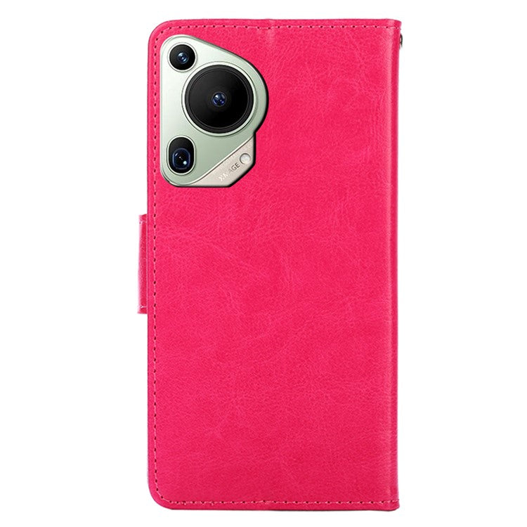 For Huawei Pura 70 Ultra Wallet Case Leather Stand Phone Cover Wholesale - Rose
