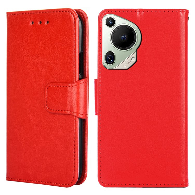 For Huawei Pura 70 Ultra Wallet Case Leather Stand Phone Cover Wholesale - Red